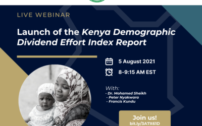 Join us as we launch the Kenya Demographic Dividend Effort Index Report