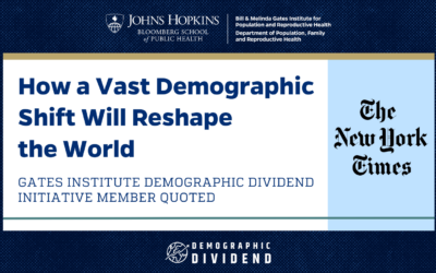 Comment un vaste changement démographique va remodeler le monde : Membre de l'équipe de l'initiative DD cité
